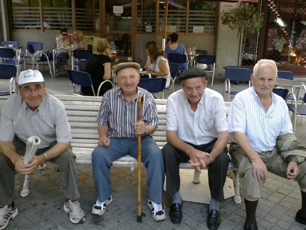 men on bench 2